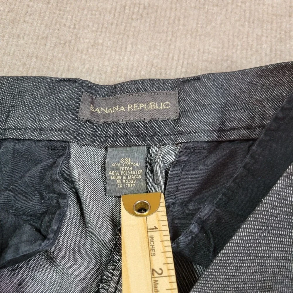 Banana‎ Republic Dress Pants Mens 32x26 Gray Straight Leg Flat Front Trousers